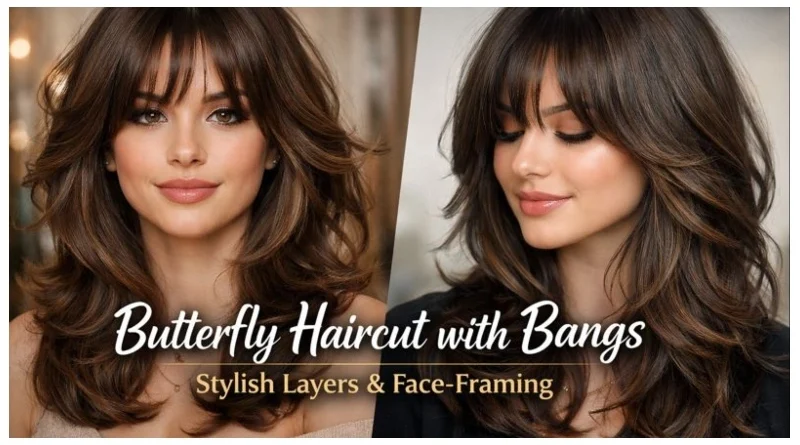 Butterfly Haircut with Bangs